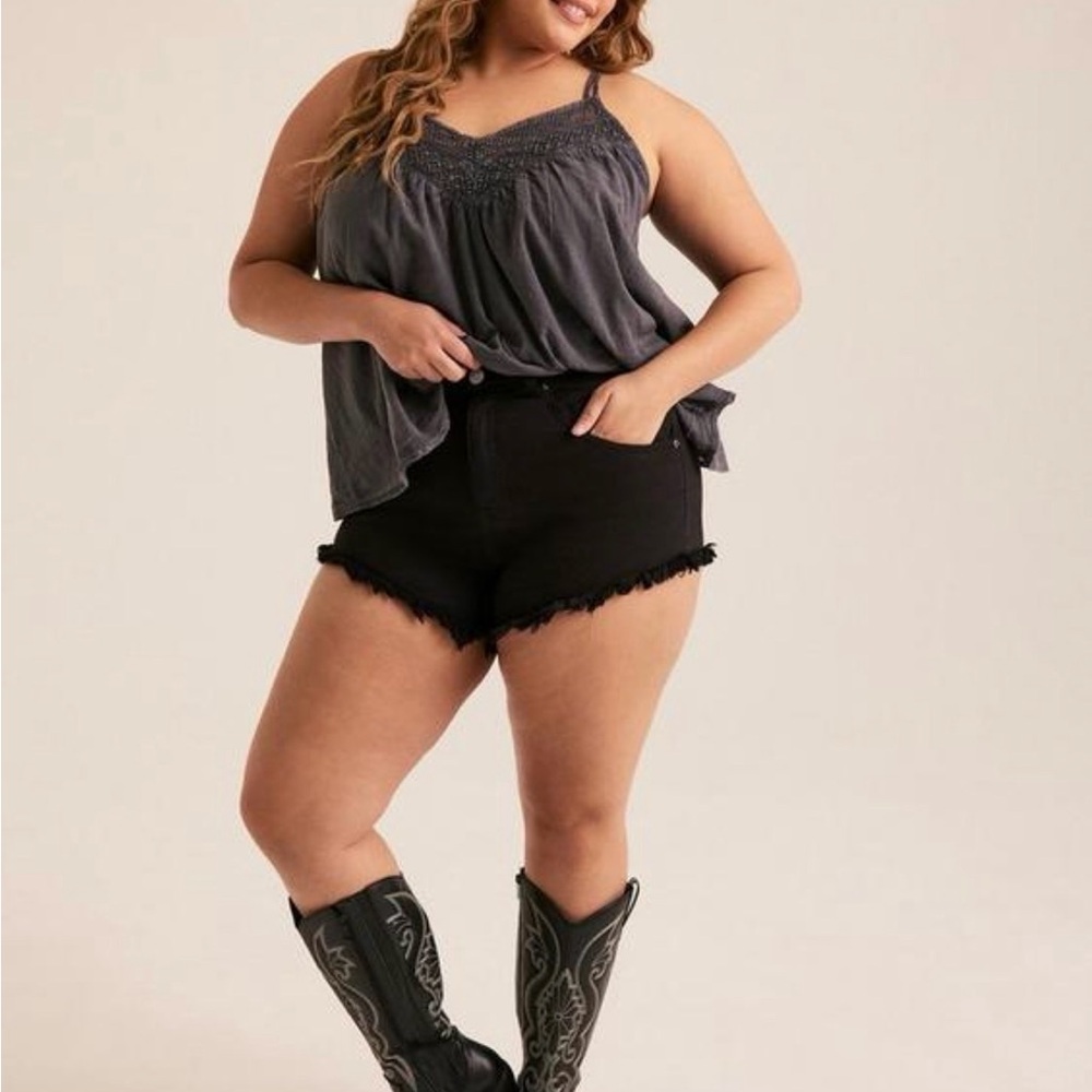Torrid Festi Black Jean Shorts